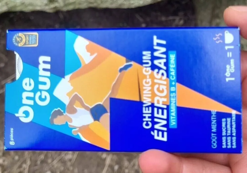 Chewing-gum energisant