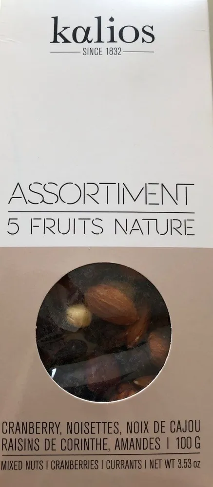 Assortiment 5 fruits nature