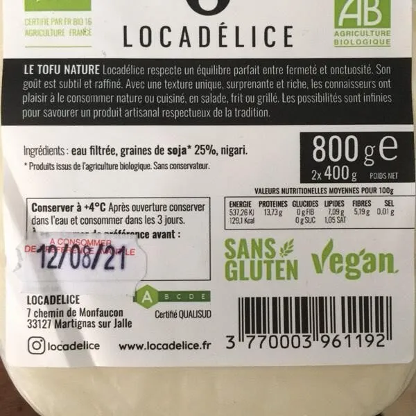 Le Tofu Nature