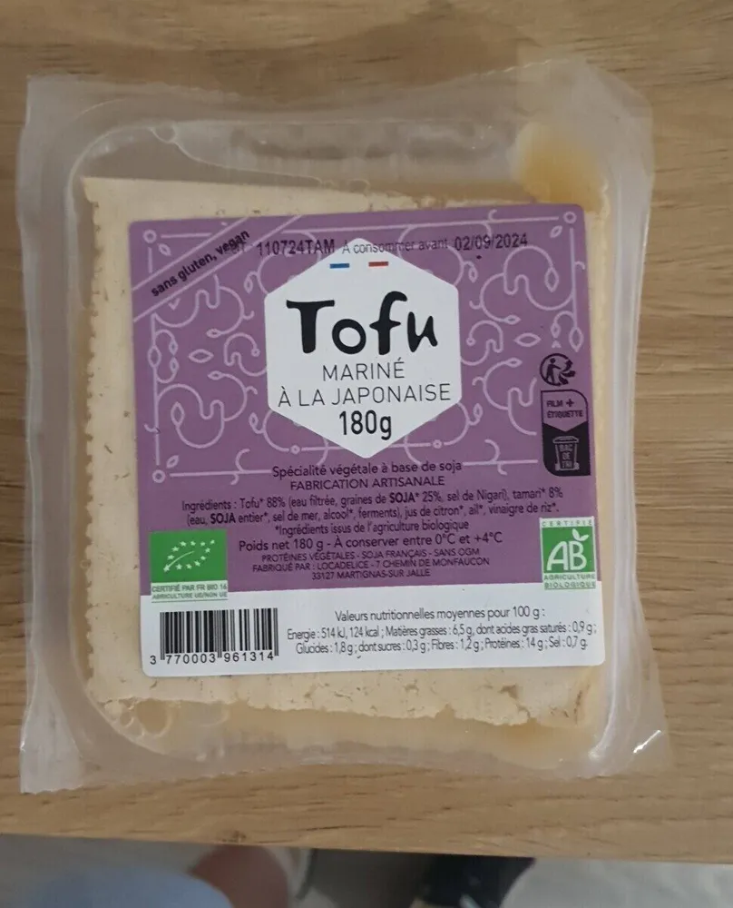 Tofu mariné à la Japonaise