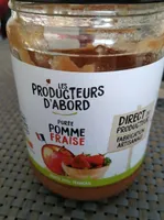 Purée pommes fraises