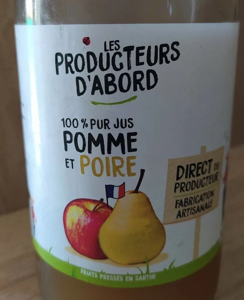 100% pur jus pomme et poire