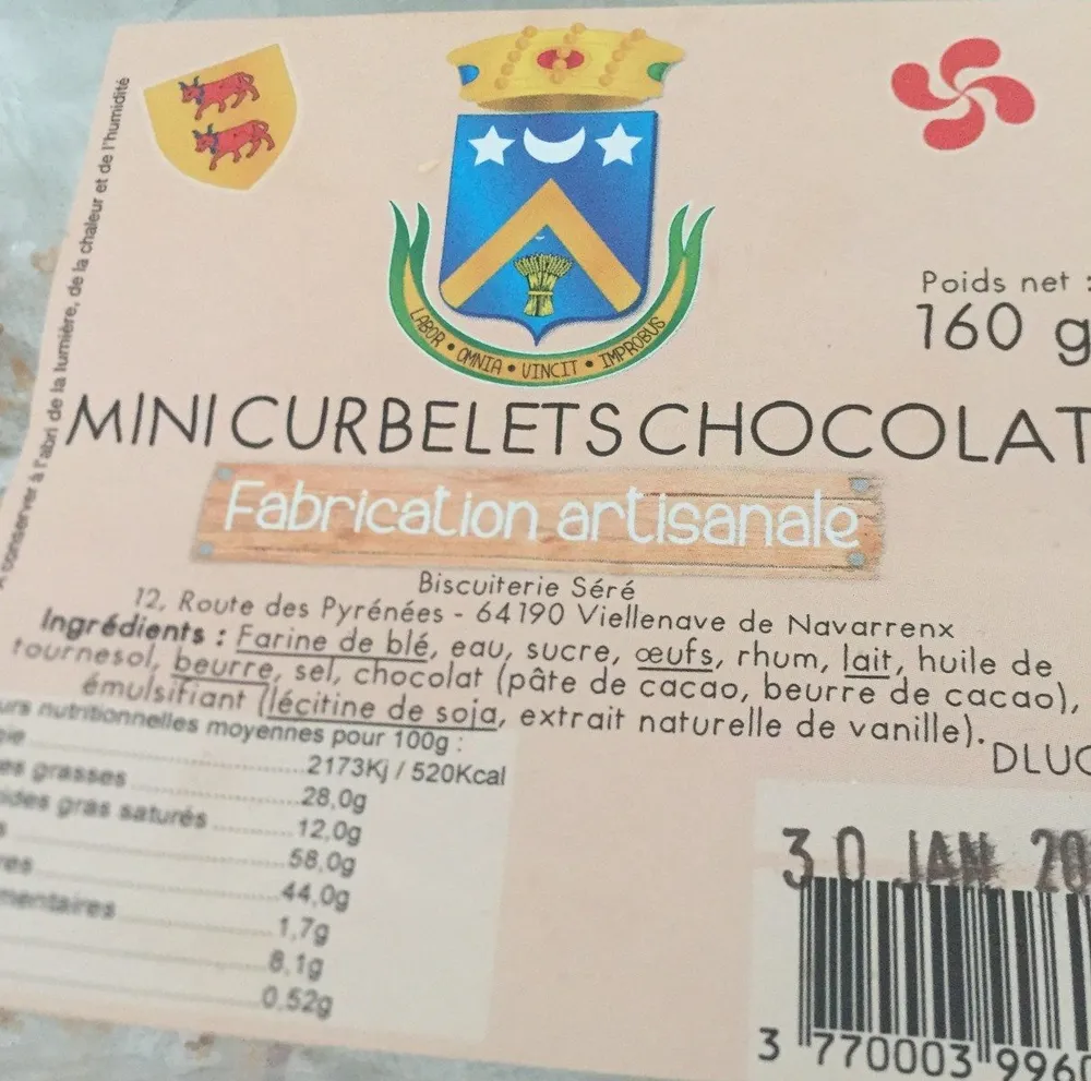 Mini curbelets chocolat