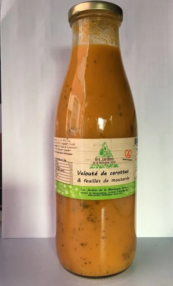 Velouté de carotte & feuille de moutarde