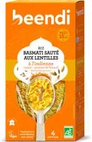Riz basmati sauté aux lentilles à l'Indienne