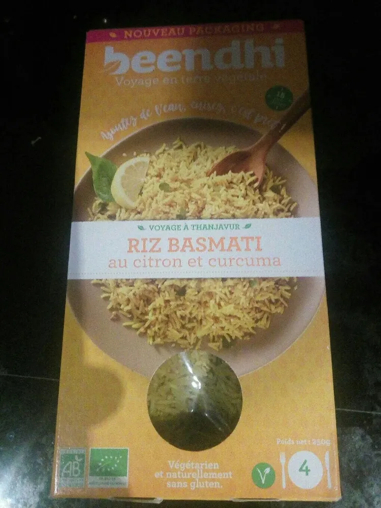 Riz basmati citron et curcuma