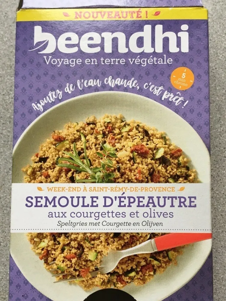 Semoule epautre aux courgettes et olives