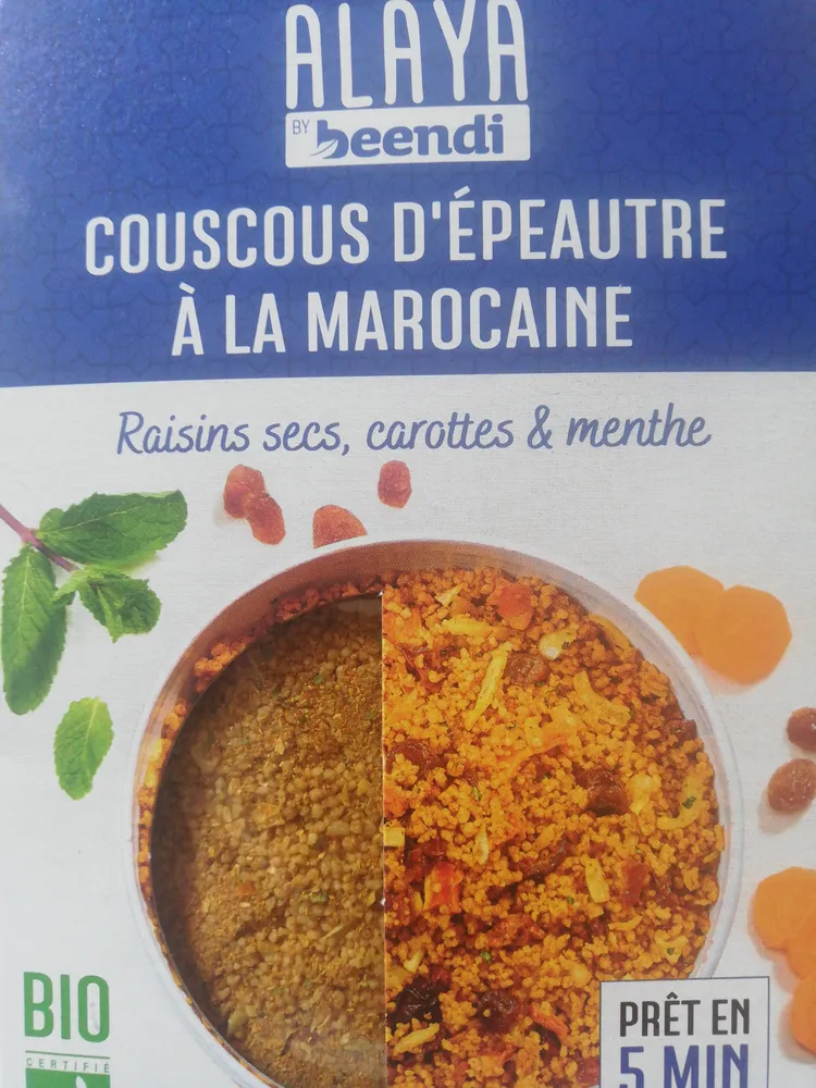 Couscous d'épeautre Raisins secs et Épices