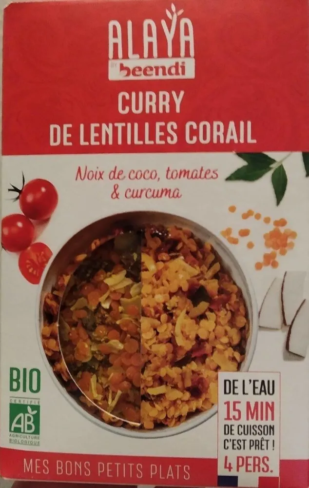 Curry de lentilles corail