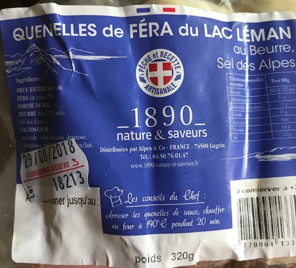 Quenelles de Fera du Lac Leman