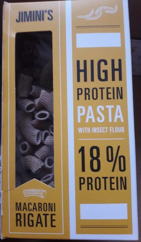 High protein pasta with insect flour