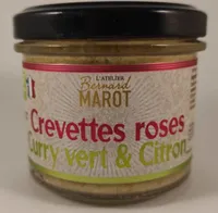 Crevettes roses Curry vert & Citron