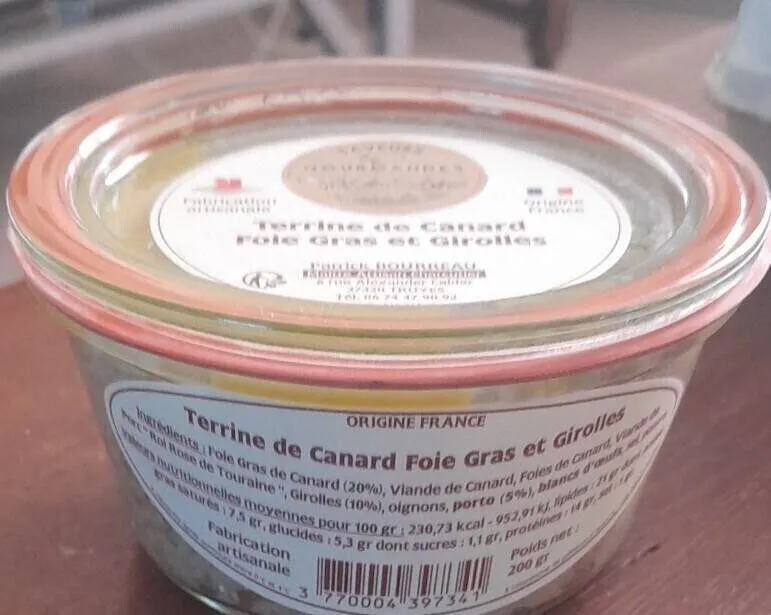 Terrine de canard foue gras et gorilles