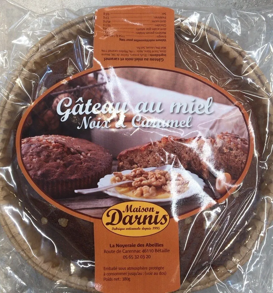 Gateau au miel noix et caramel