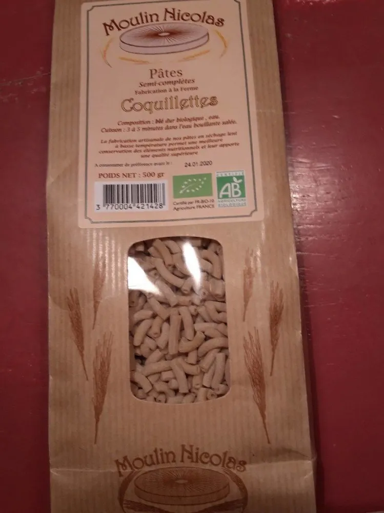 Pâtes semi-complètes