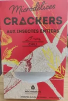 Crackers aux insectes entiers