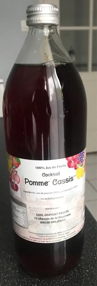 Jus de pomme cassis