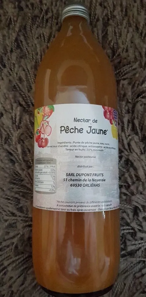 Nectar de peche jaune