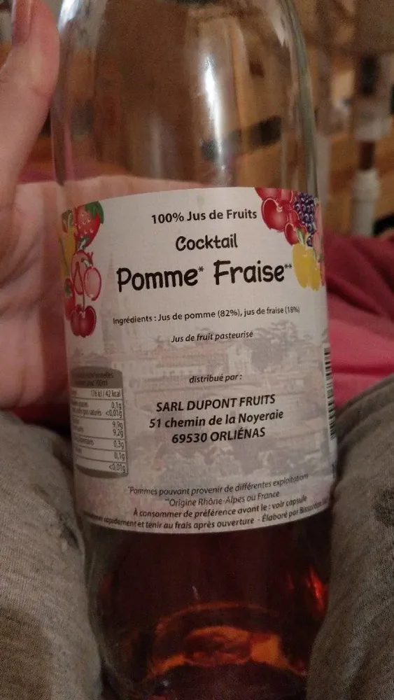 Cocktail pomme fraise