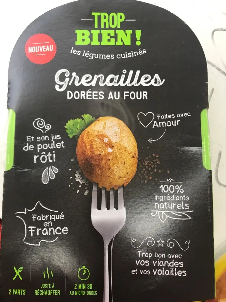 Grenailles dorées au four