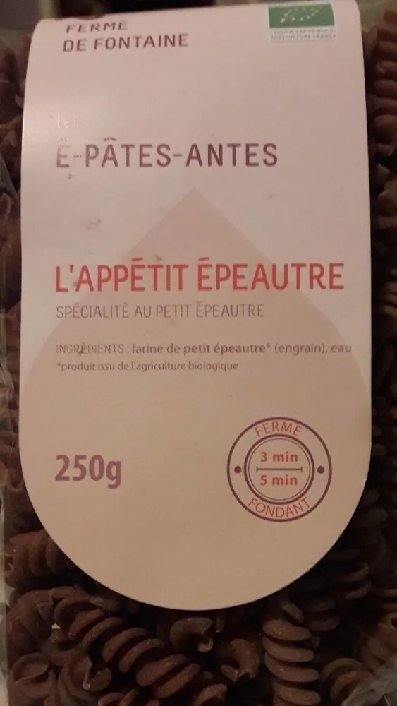 Les é-pâtes-antes à l'epeautre