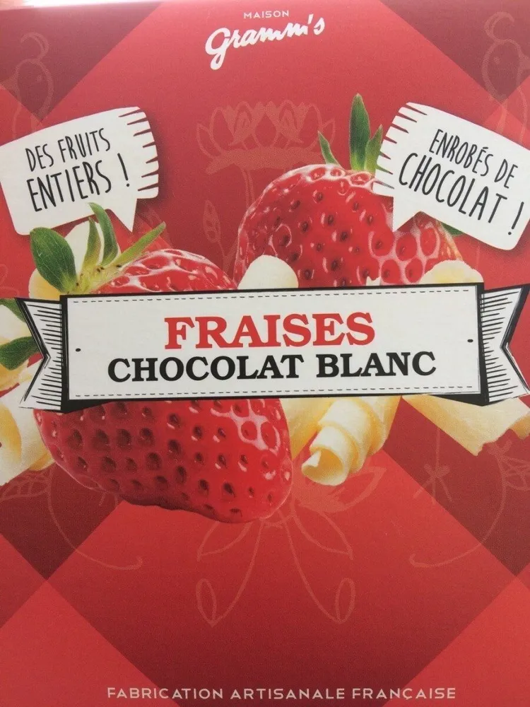 Fraises chocolat blanc