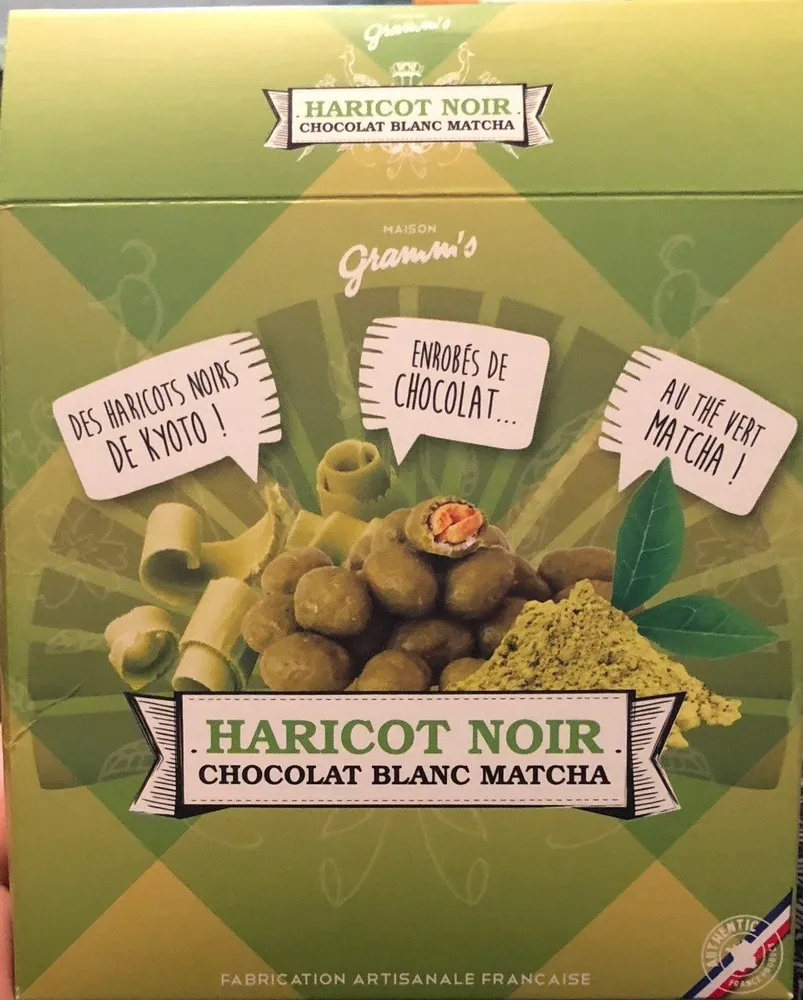 Haricot Noir chocolat blanc matcha