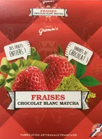 Fraises  chocolat blanc matcha