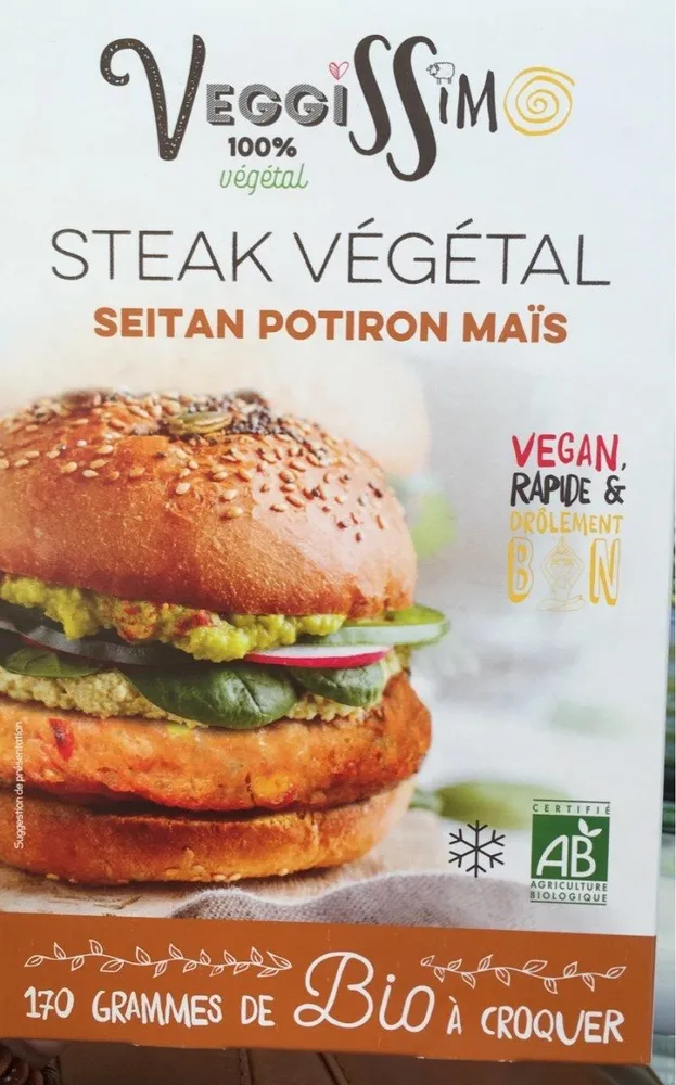 Steak végétal Seitan potiron maïs