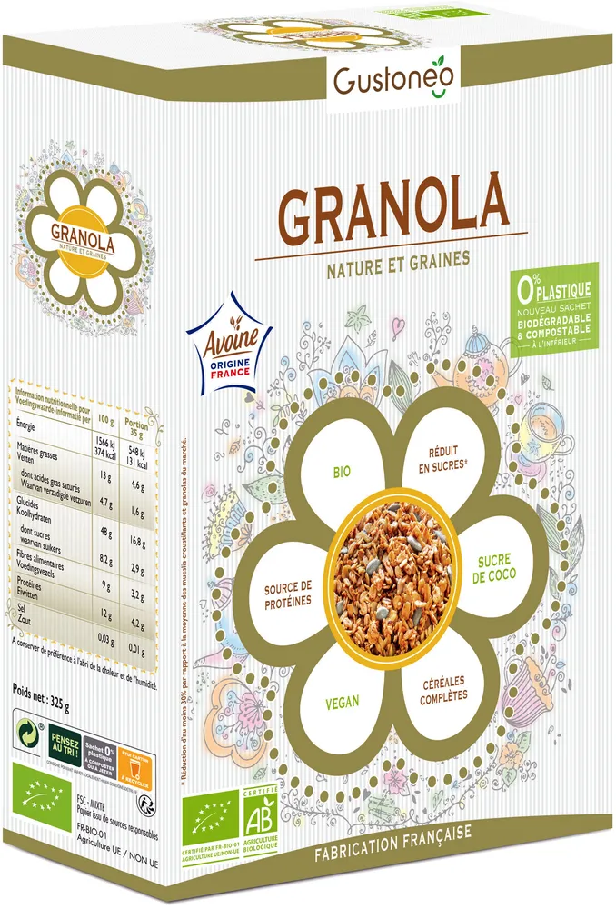 Granola bio Nature & graines