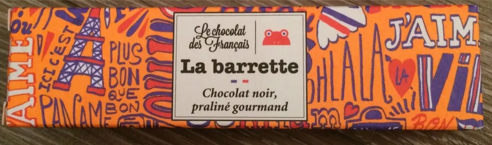 La barrette Chocolat noir praliné
