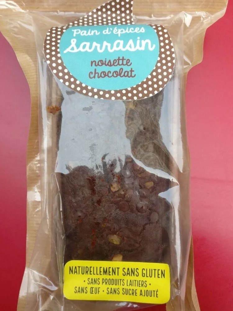 Pain d'épices sarrasin noisette chocolat