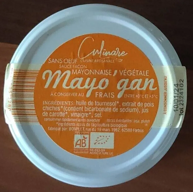Mayo ' gan mayonnaise végétale