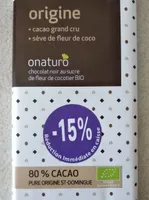 Chocolat noir au sucre de fleur de coco 80% cacao