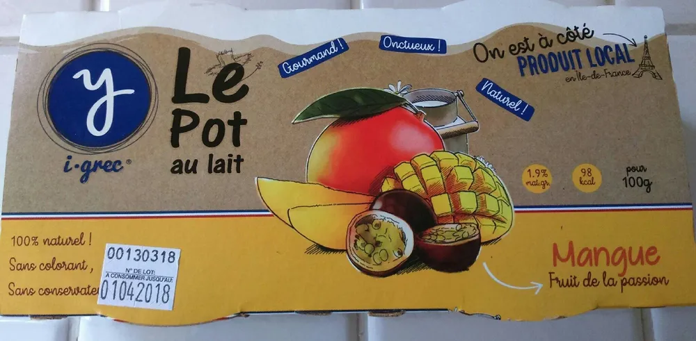Le pot au lait Mangue Fruit de la passion