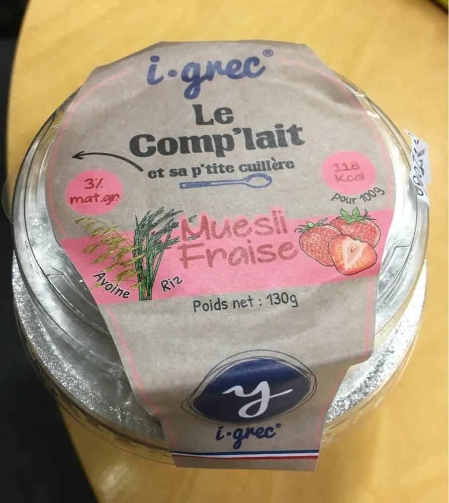 Le comp'lait muesli fraise