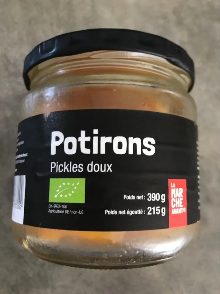 Potirons pickles doux