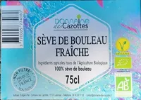 Sève de bouleau fraîche