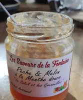 Confiture pêche melon a la menthe douce