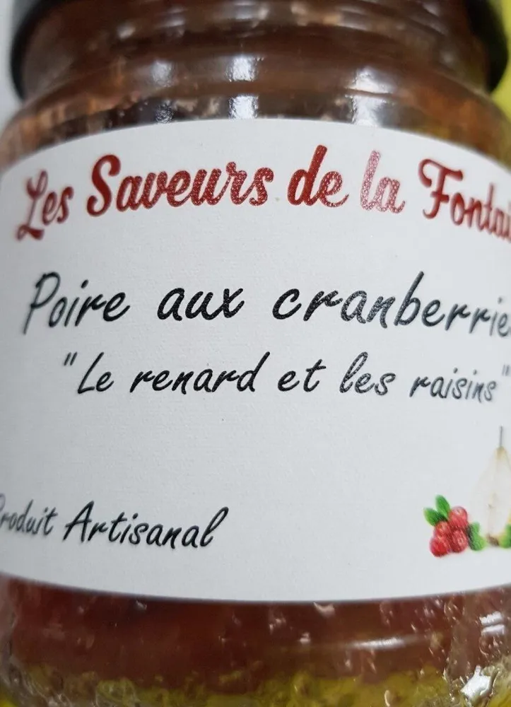 Poire aux cranberries