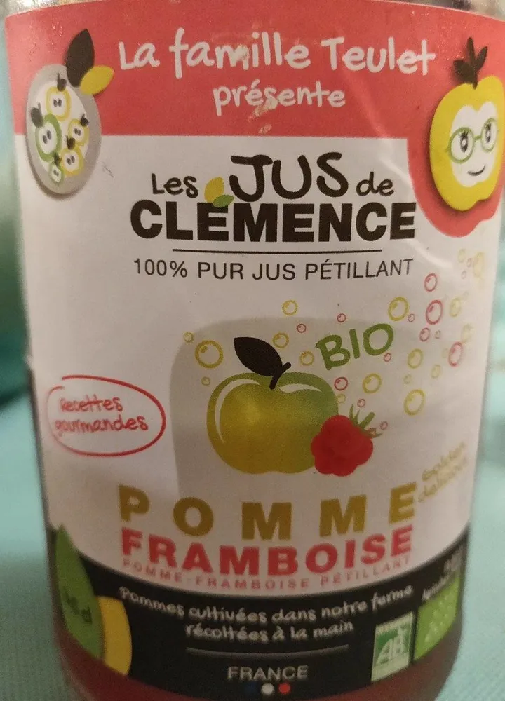 Jus pomme framboise
