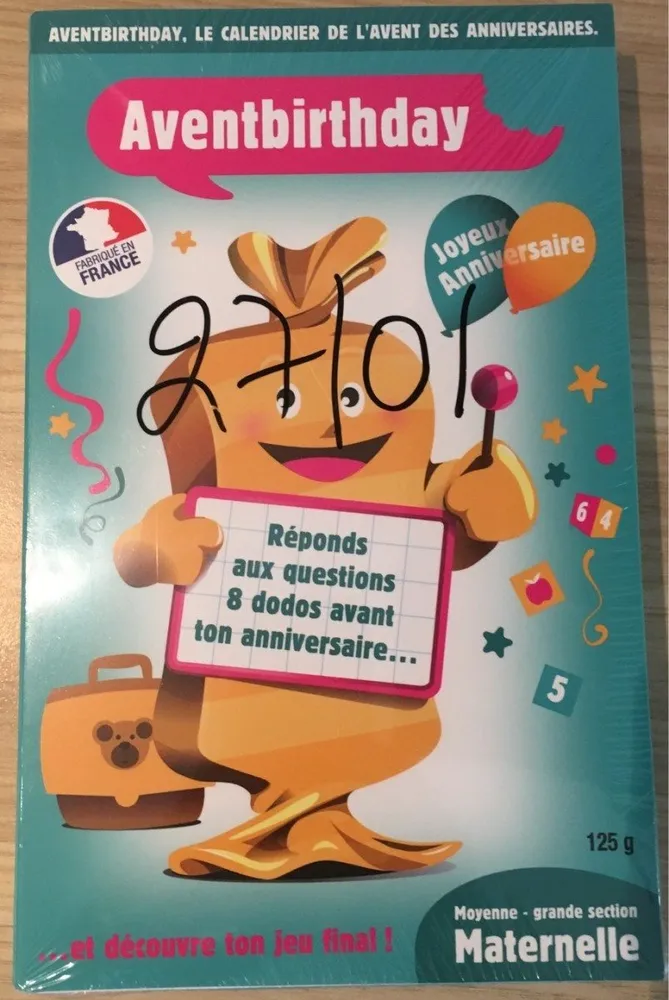Aventbirthday Moyenne - grande section Maternelle