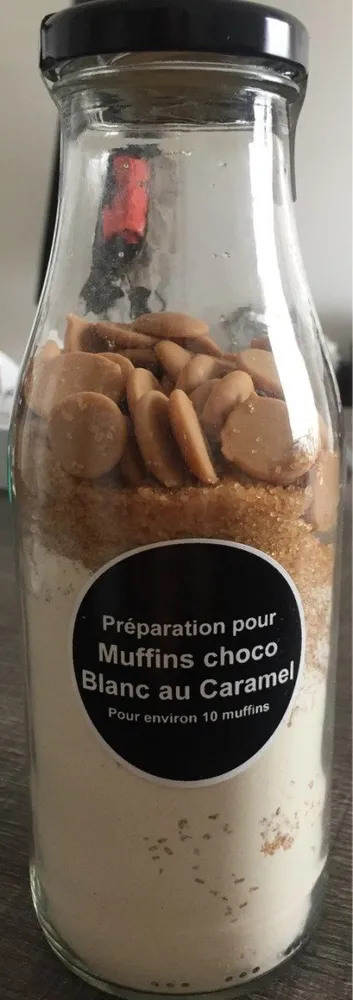 Preparation pour Muffins choco blanc au caramel