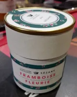 Confiture framboise fleurie