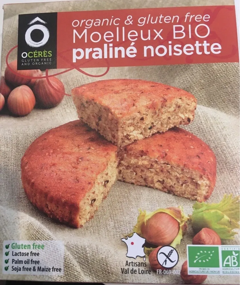 Moelleux bio praliné noisette