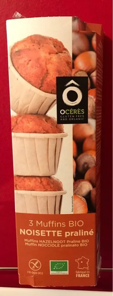 Muffins bio noisette praliné