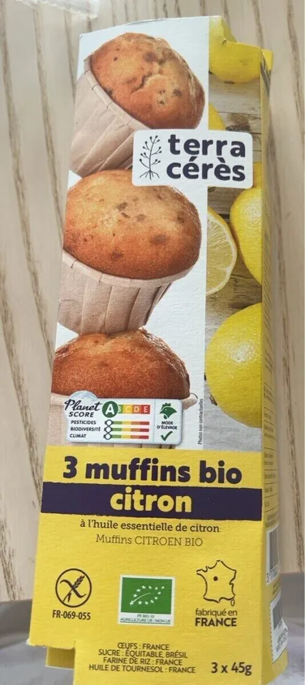 3 muffins bio citron