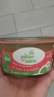Purée de pomme et fraise à la menthe