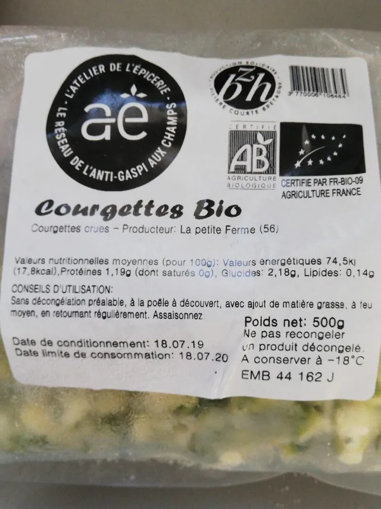 Courgettes bio