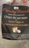 Chips de sarrasin sauce cèpes et champignons sauvages
